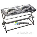 Mobile Two Buffet Chafer with Chafing Dish Table and Heater